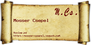 Mosser Csepel névjegykártya